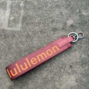 lululemon athletica Burgundy and Orange Keychain